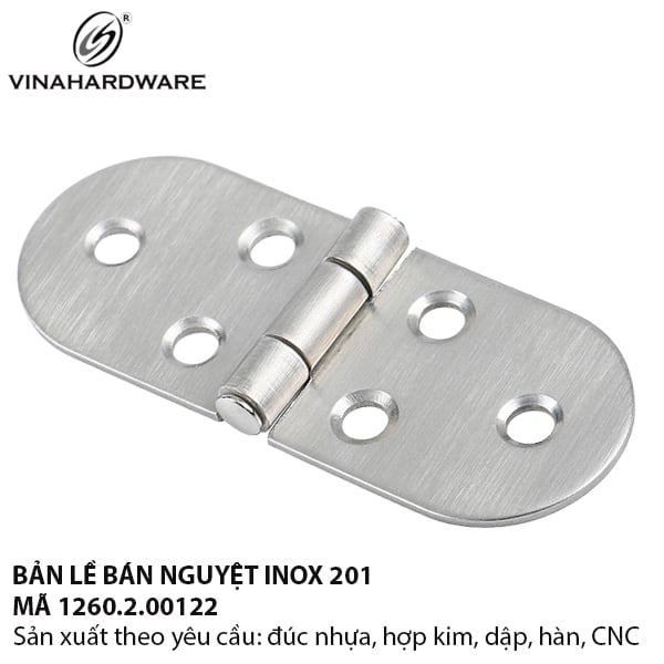 Bản lề bán nguyệt Vinahardware, inox 201 - 1260.2.00122