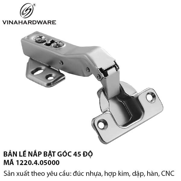 Bản lề bật 45 độ giảm chấn Vinahardware - Mã 1220.4.05000