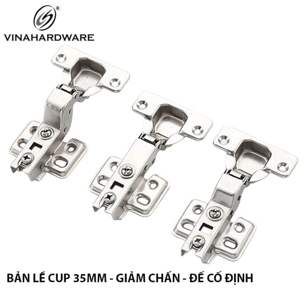 Bản lề cup 35mm giảm chấn - Đế cố định - 1200.2.01331