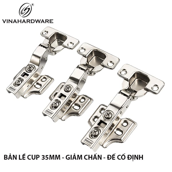 Bản lề cup 35mm giảm chấn - Đế cố định - 1200.2.11331