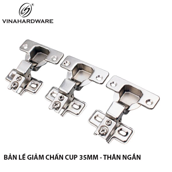 Bản lề giảm chấn thân ngắn cup 35mm - Đế cố định - 1220.4.11001