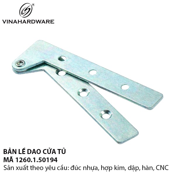 Bản lề xoay góc xi trắng Vinahardware - 50x19x10 - 1260.1.50194