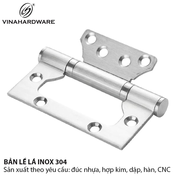 Bản lề lá một chiều Vinahardware, inox 304 - Mã 1230.4.02102