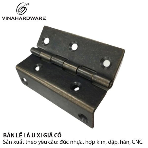 Bản lề chữ U Vinahardware loại 60mm, màu giả cổ dày 1.2ly 1260.3.11038
