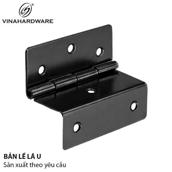 Bản lề lá U 5 lỗ xi đen - HHL41UB12