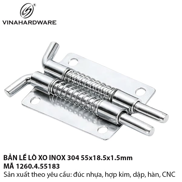 Bản lề xò lo Vinahardware, inox 304 - 1260.4.55183