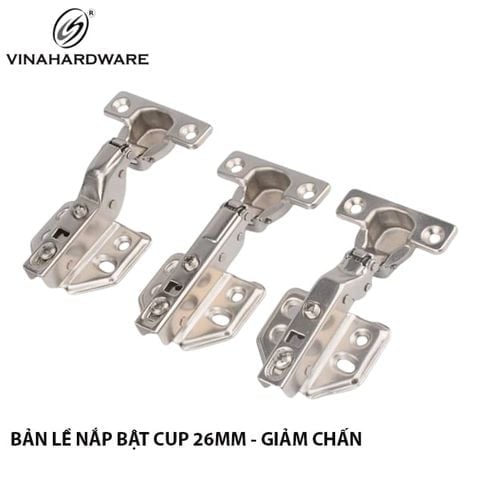 Bản lề nắp bật cup 26mm - Có giảm chấn - 1204.4.11041 (Đế cố định)