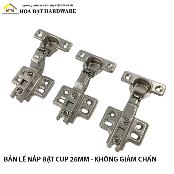 Bản lề nắp bật cup 26mm - Không giảm chấn - 1206.4.04041 (Đế cố định)
