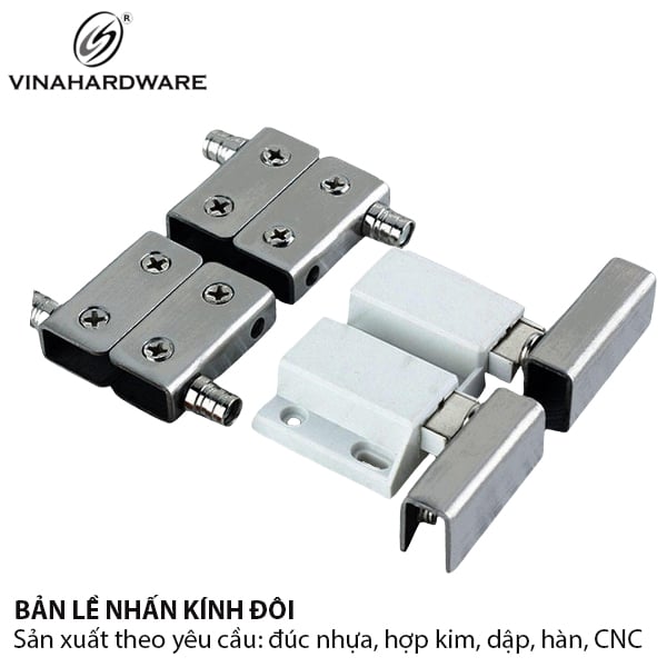 Bản lề nhấn đôi nhấn mở cửa kính Vinahardware