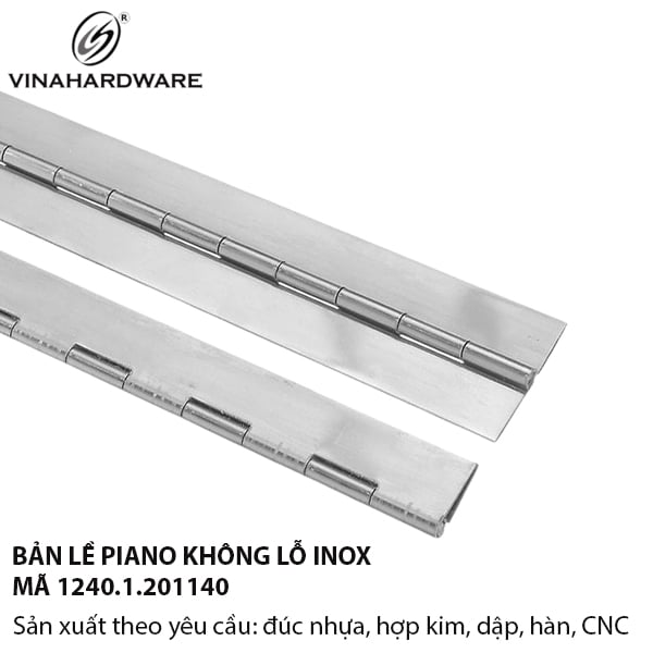 Bản Lề Piano Inox Không Lỗ – Sản Xuất Theo MOQ | Mã 1240.1.50160