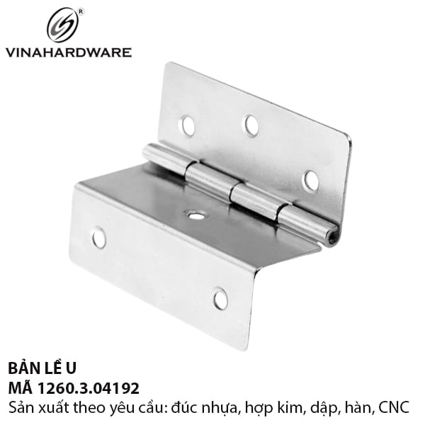 Bản lề U 5 lỗ, xi niken Vinahardware - 1260.3.04192