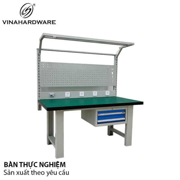 Bàn thực hành giáo viên kèm kệ móc treo Vinahardware - VNH050541