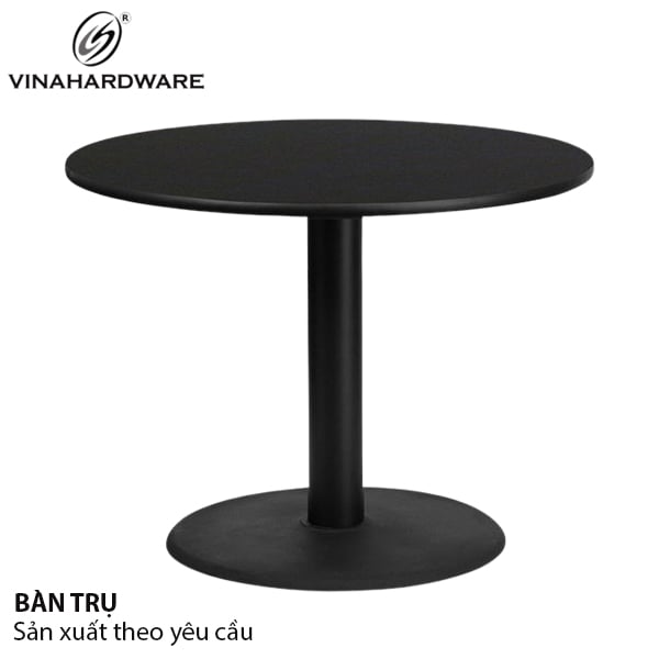 Bàn cafe khung chân sắt mặt đá, sơn đen Vinahardware - VNH072324