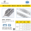 Bản lề lá piano inox 201, bản 37mm Vinahardware - 1240.1.37102