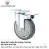 Bánh Xe Xoay Đế Vuông Khóa Bánh - Mã 1400.4.00125