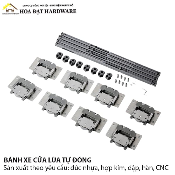 Bộ phụ kiện cửa lùa âm giảm chấn 2 cánh 5100.4.00020