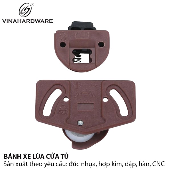 Bánh xe nhựa màu nâu Vinahardware - 1407.2.13101