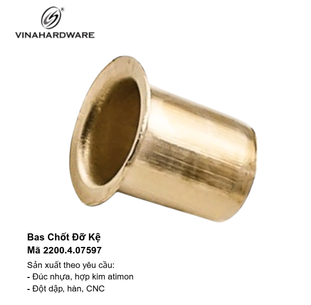 Bas Chốt Đỡ Kệ, Màu Vàng – Mã 2200.4.07597