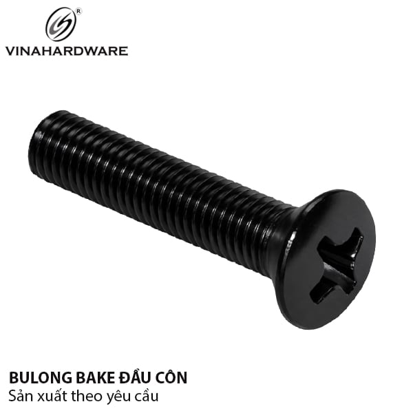 Bulong đầu côn xi đen (ốc lả) Vinahardware - HSS430 - HDSB398