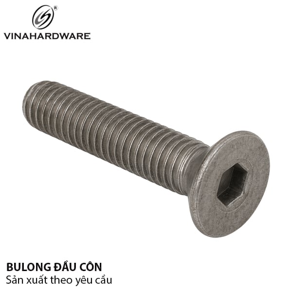 Bulong lục giác chìm đầu côn M6, hàng phôi Vinahardware - HSS625P