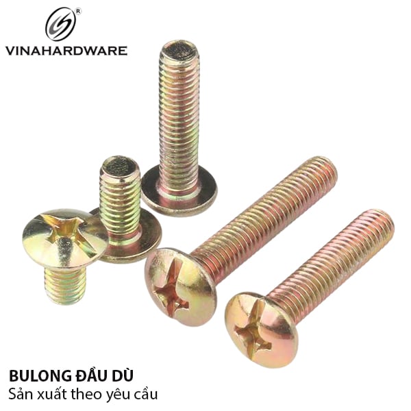Bulong đầu dù tay nắm M6 Vinahardware, hàng phôi - PCS625P