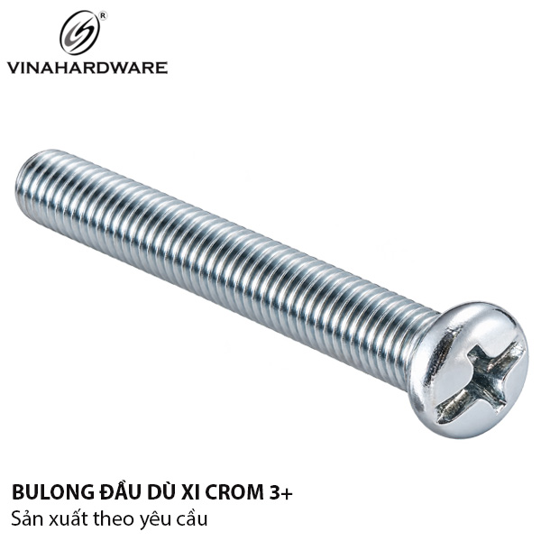 Bulong đầu dù tay nắm M6 Vinahardware, crom3+ - PCS625CR