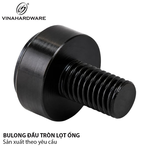 Bulong sắt đầu tròn phi 14mm M6x10mm định vị ống phi 16mm
