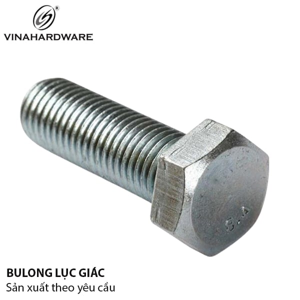 Bulong lục giác ngoài M12, xi trắng Vinahardware - BHO1260Z