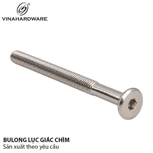 Bulong lục giác chìm M6, màu niken Vinahardware - HSS6100N