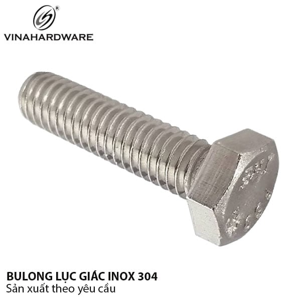 Bulong lục giác ngoài M8, inox 304 Vinahardware - BHO855IN