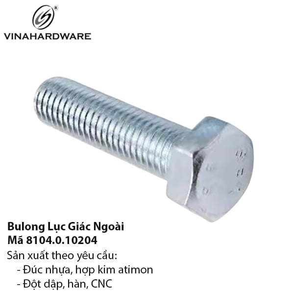 Bulong lục giác ngoài M20 Vinahardware, trắng xanh - BHO20100