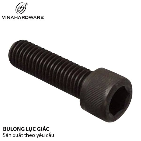 Bulong lục giác chìm đầu trụ M6, màu đen Vinahardware - HSS615B1