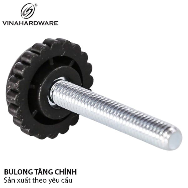 Chỉnh chân bàn Vinahardware loại 6x17, đế nhựa 25x7mm TA617B
