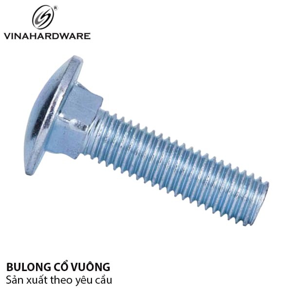 Bulong cổ vuông Vinahardware kích thước M8x30 màu trắng CS830CVT