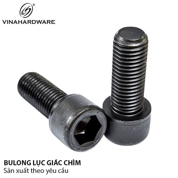 Bulong lục giác chìm đầu trụ M10, màu đen Vinahardware - HSS1050B1