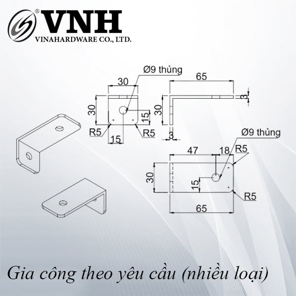 Pat ( bas) sắt L xi trắng HDBF679 - VNH653003T