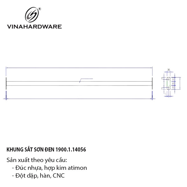 Khung sắt sơn đen Vinahardware - VNH1405B