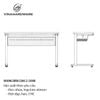 Khung bàn học sinh Vinahardware sơn xám - 2300.3.12908