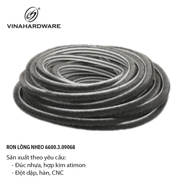 Ron lông nheo dán cửa, màu xám Vinahardware - RLN0906