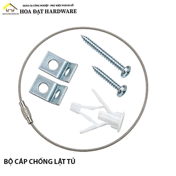 Bộ cáp pát chống lật màu trắng Vinahardware - P170925