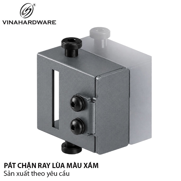 Chốt chặn cử trên thanh ray cửa lùa màu xám