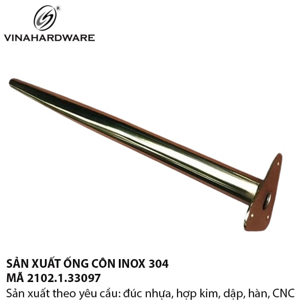 Chân ống côn inox 304 sáng bóng – Mã 2102.1.33097