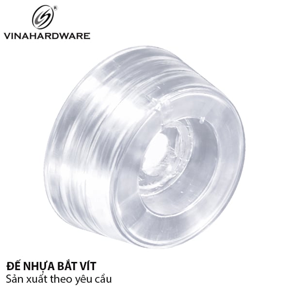 Chân đế nhựa Vinahardware phi 16mm nhựa trong ,màu trắng Vina - PB16W-PB16W