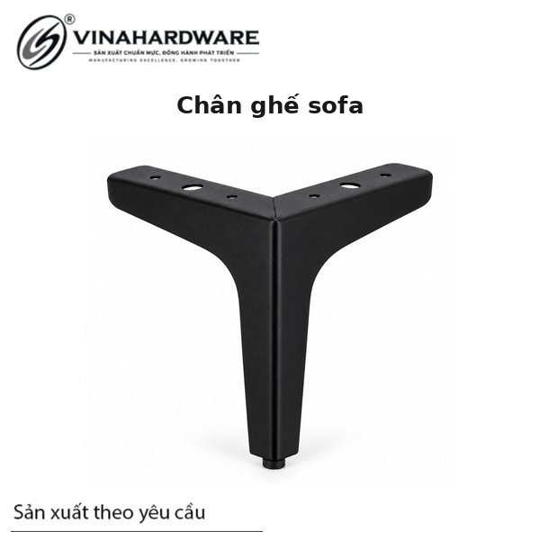 Chân ghế sofa màu đen Vinahardware - Nhiều kích thước