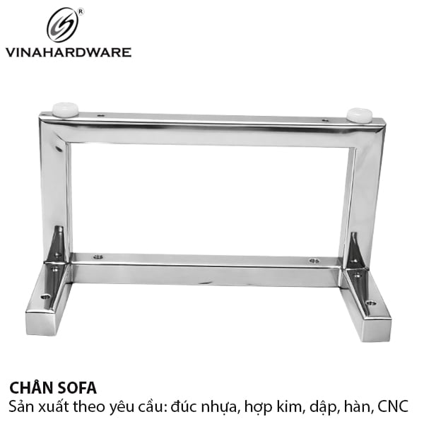 Chân inox cho ghế sofa Vinahardware kích thước 250x150x100mm - VNH2515