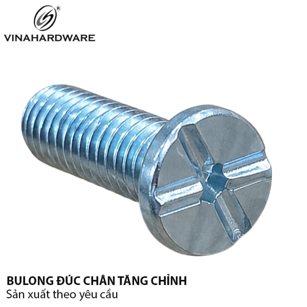 Bulong đầu bông M6, xi trắng Vinahardware - HSS615Z