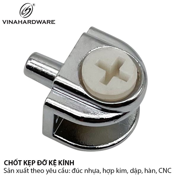 Kẹp kính tròn có chân Vinahardware, dùng cho kính 8mm 6500.4.19240