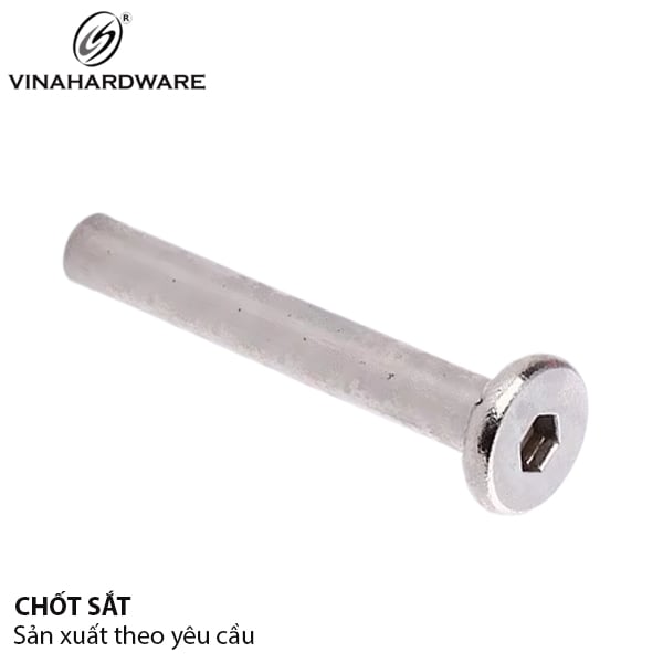 Chốt sắt Vinahardware kích thước 7x35mm màu phôi VNH000243P
