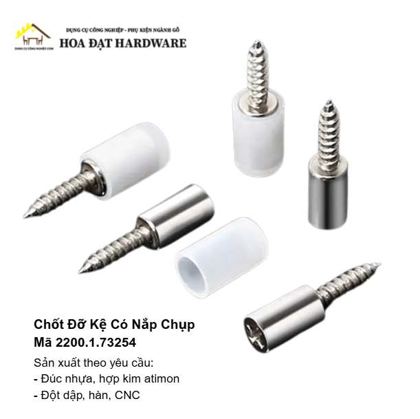 Chốt Đỡ Kệ Có Nắp Chụp Vinahardware - Mã 2200.1.73254