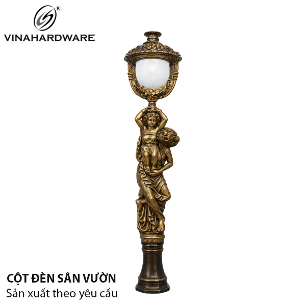 Cột đèn sân vườn ngoài trời, gang đúc Vinahardware - VNH094661